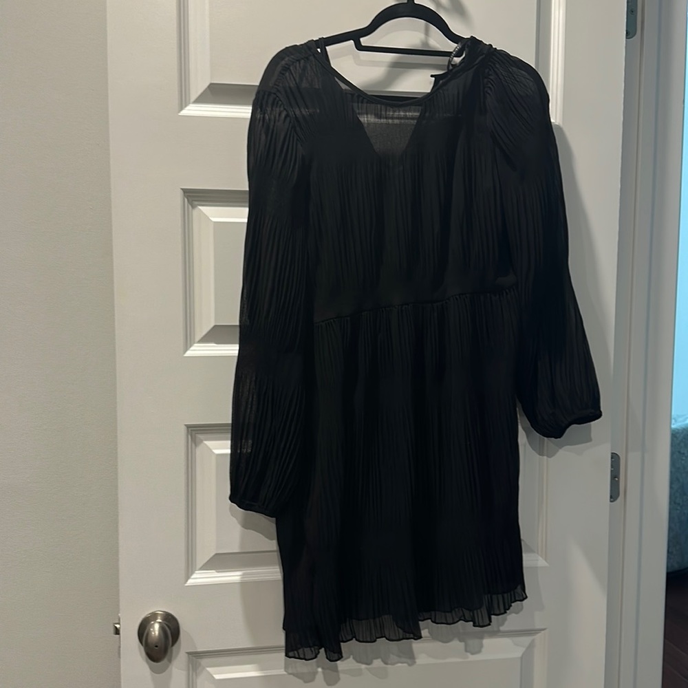 Black see through dress long sleeve